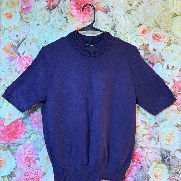 Elegant Women's Crewneck Sweater in Deep Purple - Picture 6 of 7